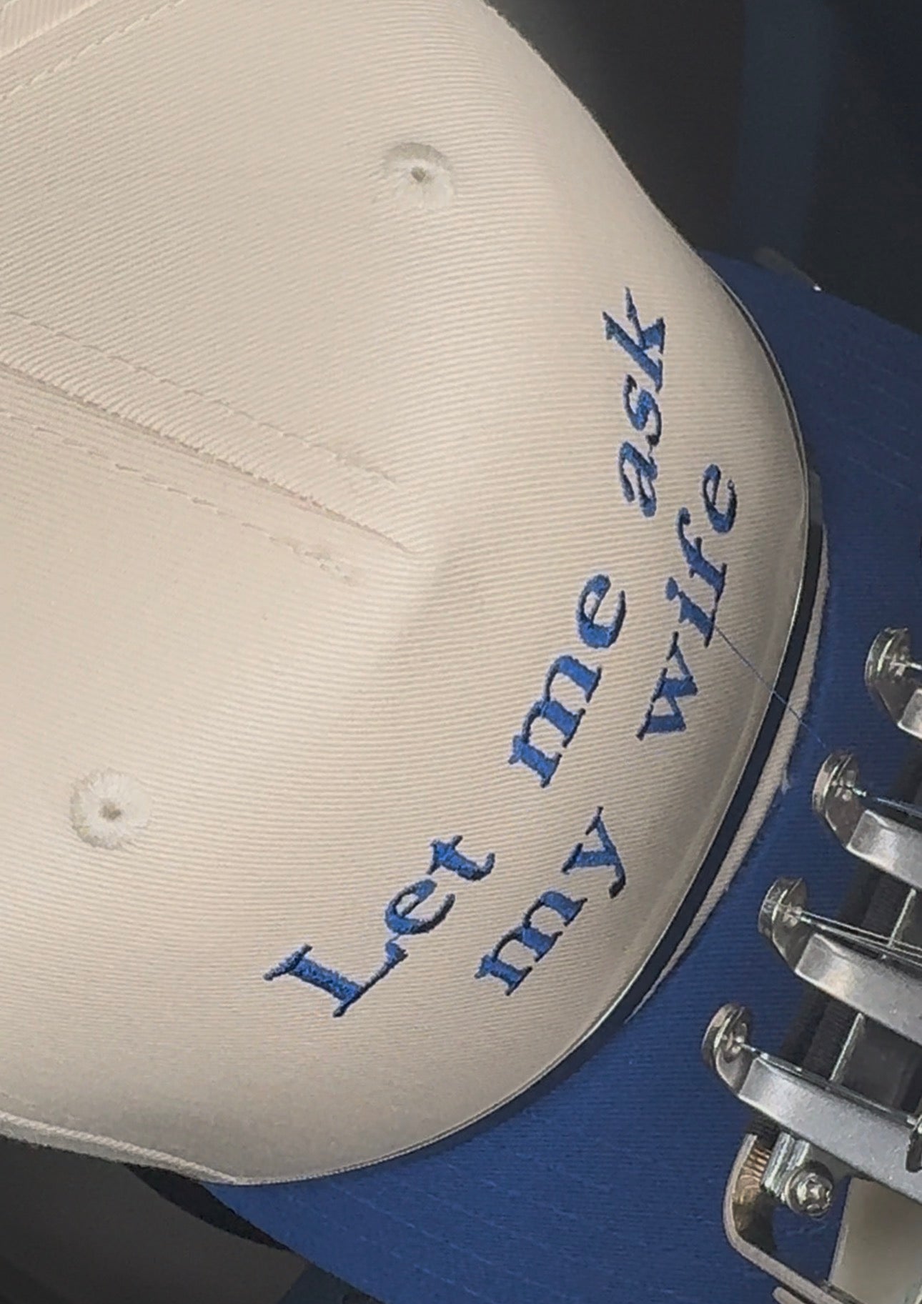 Let me ask my wife 5 panel snapback adjustable hat